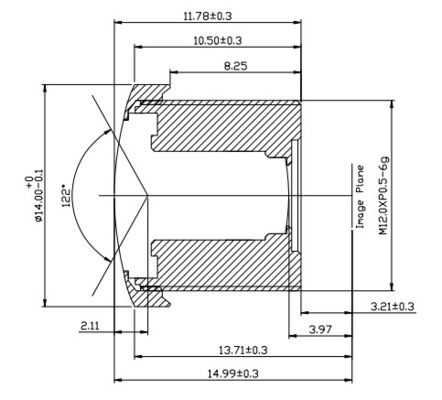 High Performance Plastical Panoramic Camera Lens VGA M12 360 Degree