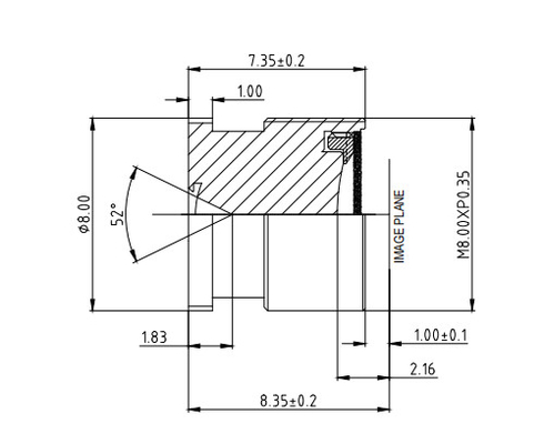 1.3/2M HD Driver Fatigue Monitoring System，EFL4.95  Wide Angle Lens UV Glue Ø6 MAX Image Height