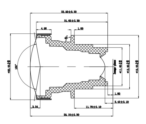 1/3.7&quot; 1.2mm Car Camera Lens , Track Offset And Ranging Car VGA Lens